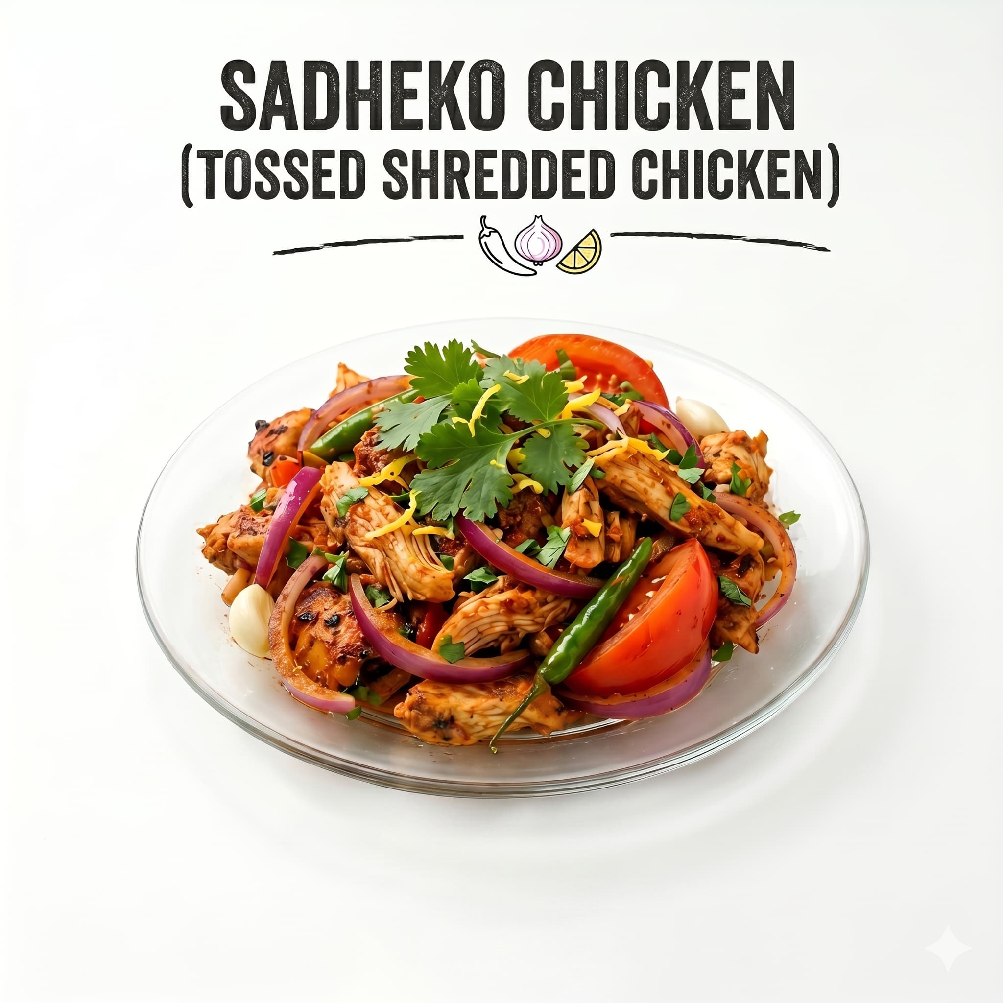 Spicy Tangy Sadheko Chicken Chitwan Delivery